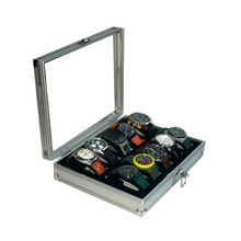 Cargar imagen en el visor de la galería, Organizador Caja Y Exhibidora De 10 Relojes En Aluminio