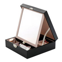 Cargar imagen en el visor de la galería, Joyero 2 Niveles + Mini Joyero Portátil En Cuero Sintetico