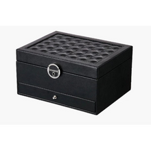 Cargar imagen en el visor de la galería, Joyero De 2 Niveles En Cuero Sintético Organizador De Joyas