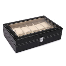 Cargar imagen en el visor de la galería, Caja Para Almacenar 2, 3 , 4, 5, 6, 10,12,18 y 24 Relojes En Cuero, amplios Espacios