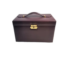 Cargar imagen en el visor de la galería, Joyero De 3 Niveles En Cuero Ecológico Con Llave Y Espejo Negro, Blanco y Pink.