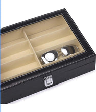 Cargar imagen en el visor de la galería, Caja Para Guardar 8, 12, 18 Gafas por Niveles En Cuero Negro.