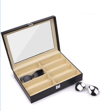 Cargar imagen en el visor de la galería, Caja Para Guardar 8, 12, 18 Gafas por Niveles En Cuero Negro.