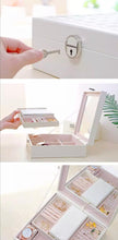 Cargar imagen en el visor de la galería, Joyero 2 Niveles + Mini Joyero Portátil En Cuero Sintetico