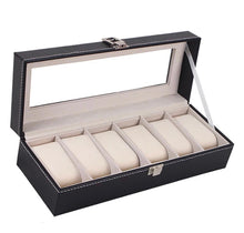 Cargar imagen en el visor de la galería, Caja Para Almacenar 2, 3 , 4, 5, 6, 10,12,18 y 24 Relojes En Cuero, amplios Espacios
