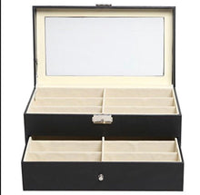 Cargar imagen en el visor de la galería, Caja Para Guardar 8, 12, 18 Gafas por Niveles En Cuero Negro.