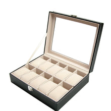 Cargar imagen en el visor de la galería, Caja Para Almacenar 2, 3 , 4, 5, 6, 10,12,18 y 24 Relojes En Cuero, amplios Espacios