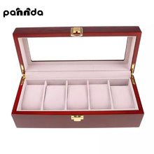 Cargar imagen en el visor de la galerĆa, Caja Para Almacenar 3 , 5 , 6 y 10 Relojes En madera laminada con broche metalico