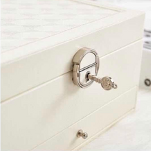 Cargar imagen en el visor de la galería, Joyero De 2 Niveles En Cuero Sintético Organizador De Joyas
